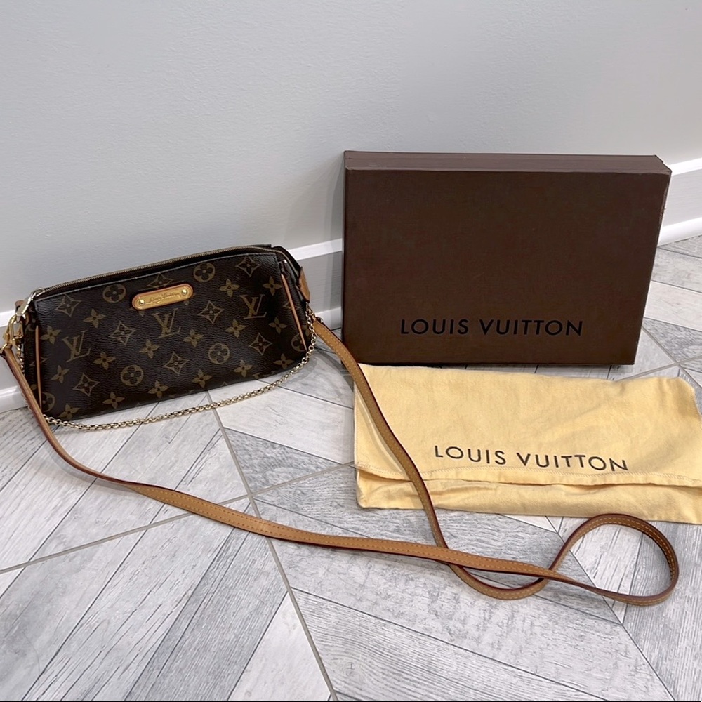 Authentic Eva clutch crossbody Louis Vuitton